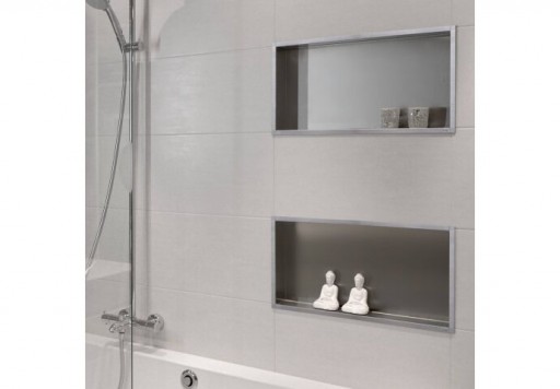 LoooX inbouwnis 60x30x7cm RVS geborsteld