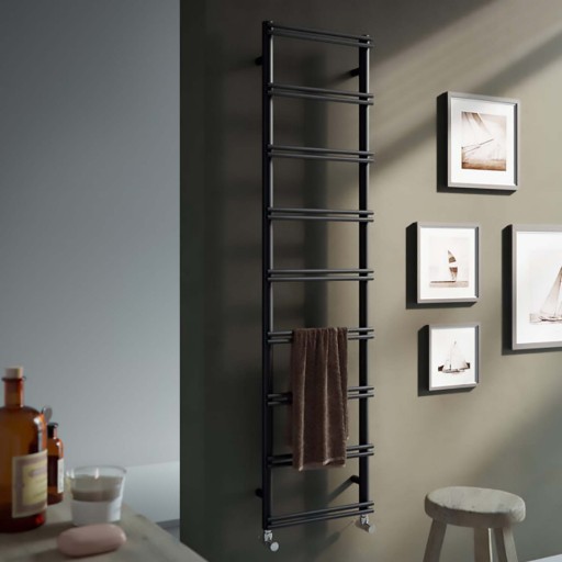 Instamat Emma electrisch badkamer radiator soft zwart