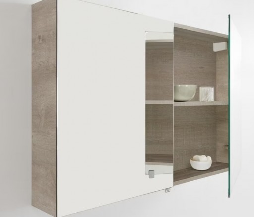 Spiegelkast Detremmerie | kleur: structure beton oak